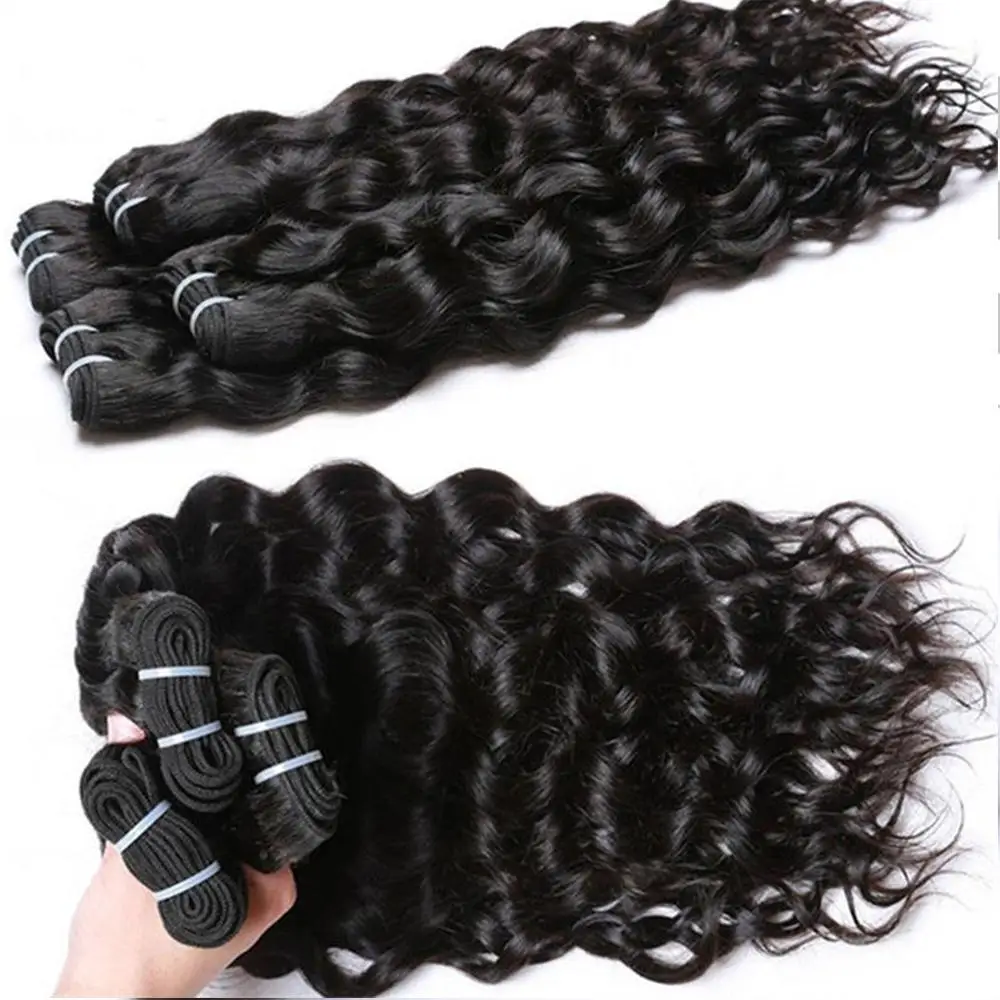Wholesale Water Wave Bundles With Closure Brazilian Remy Human Hair Extensions For Natural Black Color
Wholesale Water Wave Bundles With Closure Brazilian Remy Human Hair Extensions For Natural Black Color