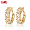 dubai 18k rose gold plated blue luster cz costume jewelry wholesale manufacturers china earring