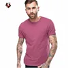 High quality cheap custom silk screen t-shirt printing pique men 200g combed cotton plain extended t shirt blank