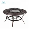 High quality outdoor metal barbecue cast aluminum BBQ table set for family use