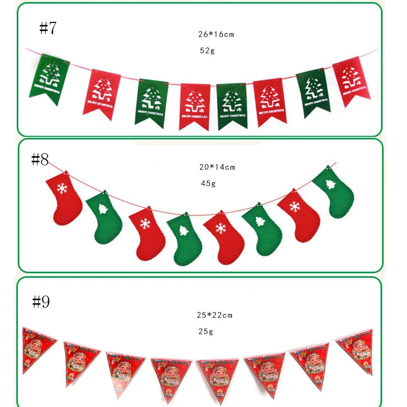 hot sell Merry Christmas Home XMAS Party Hanging Flag Banner Propose Christmas Decorate Decor Bunting