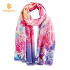 Indian fashion Wool Shawl Scarf Digital Print Ladies Blanket Scarf Shawl