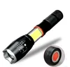 LED T6 Handheld Tactical Flashlight COB Lantern Magnetic 6 Modes Water Resistant for Telescopic focusing work light