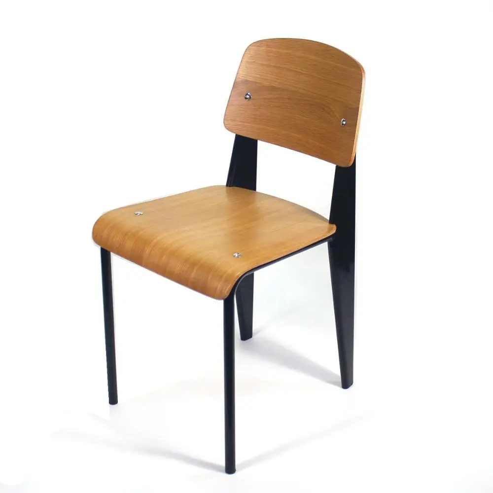 2018 del progettista famoso verniciato a Polvere telaio compensato Jean Prouvé standard sedia scuola