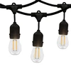 48 ft LED Outdoor String Lights with 15 Hanging Sockets UL Listed christmas waterproof connectable led string