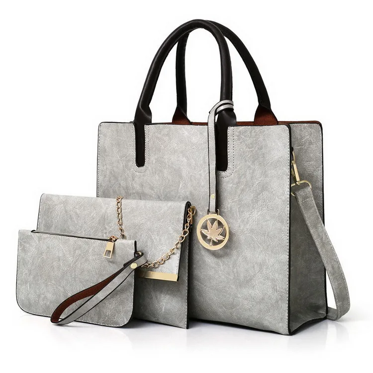Women Bags 3Pcs set Ladies Shoulder Bag Leather Handbag Large Tote Bags Handbag, Brown ,grey ,black or custom size is ok
Women Bags 3Pcs set Ladies Shoulder Bag Leather Handbag Large Tote Bags Handbag, Brown ,grey ,black or custom size is ok