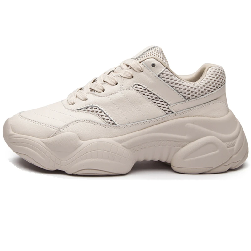 Leather Mesh Women's Chunky Sneakers White Fashion Women Lace-up Platform Black Sneaker 2019 Thick Soled Woman Shoes, Beige black white
Leather Mesh Women's Chunky Sneakers White Fashion Women Lace-up Platform Black Sneaker 2019 Thick Soled Woman Shoes, Beige black white