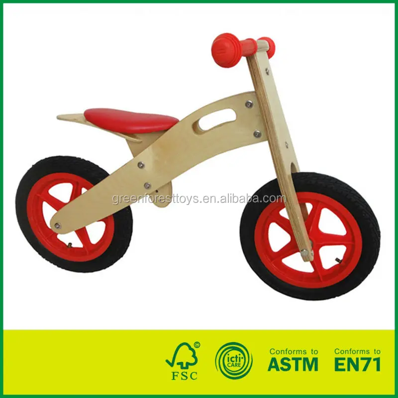 wooden training bike for kids, sepeda imbangan kayu, kids wooden training bike