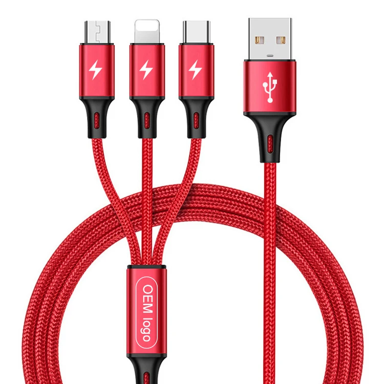 2019 New Launched 3A fast charging magnetic usb cable 3in1 braided - ANKUX.COM
