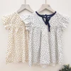 China supplier puff sleeve girls clothes simple design baby dress for summer
