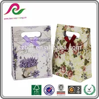 custom samll gift bag printing with full color print paper bag