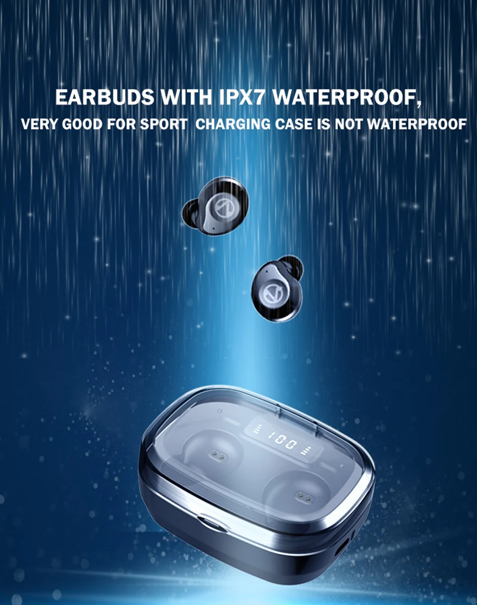 TWS X10 Plus IPX7 Waterproof Wireless Earbuds Bluetooth 5.0 Stereo Music Earphone Earpiece Sport Headphone 1600mAh Charging Case - ANKUX.COM