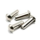 Custom Snap Round Mushroom Head Metal Brass Copper Stainless Steel Aluminum Solid Step Bifurcated Hollow Tubular Rivet