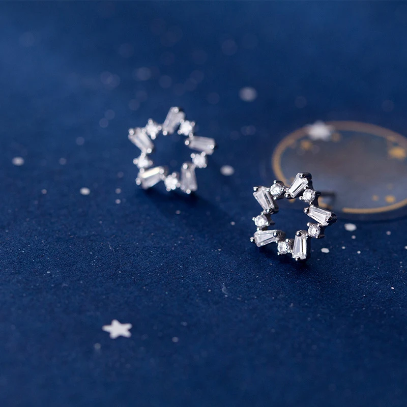 Fashion Full Diamond 925 Sterling Silver Stud Earrings For Women Birthday Gifts Jewelry
Fashion Full Diamond 925 Sterling Silver Stud Earrings For Women Birthday Gifts Jewelry