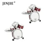 Factory direct good quality novelty enamel music french cufflinks for men