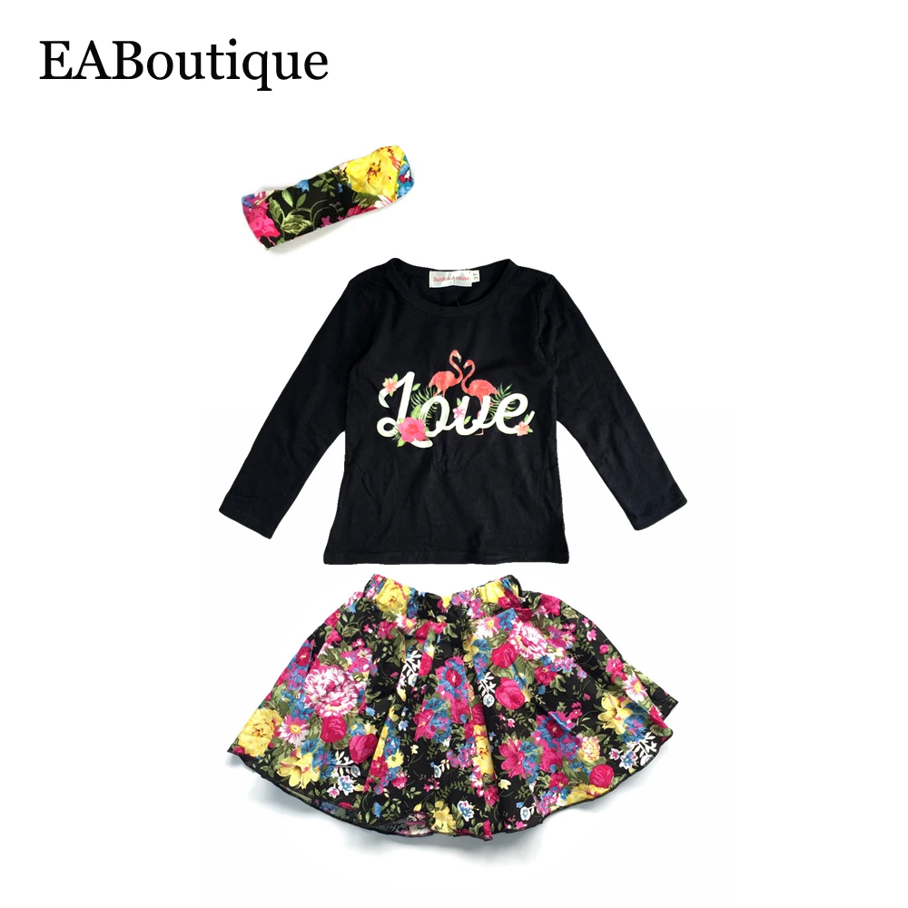 winter fashion floral flamingo pattern baby girls clothes set long sleeve shirt with floral skirt headband, Pic
winter fashion floral flamingo pattern baby girls clothes set long sleeve shirt with floral skirt headband, Pic