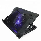 Height adjustable foldable usb plastic 17 inch single fan electric ergostand laptop cooling pad