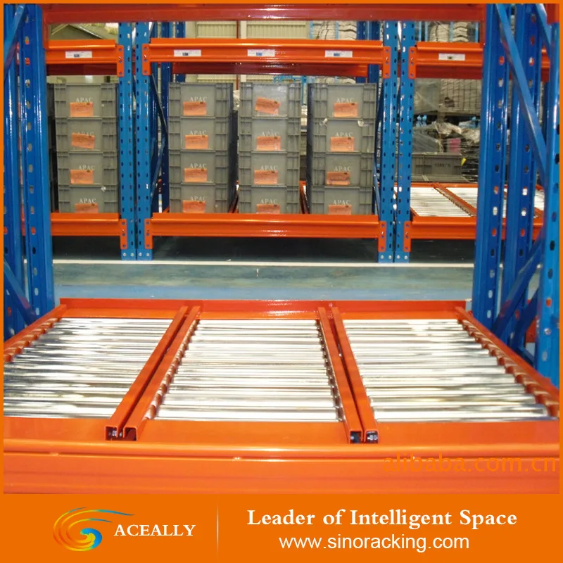 Gravity roller rack,heavy duty warehouse rack