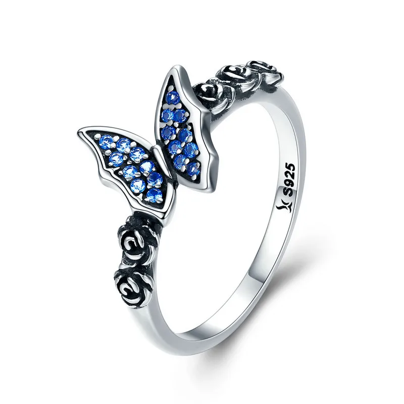 SCR285 Spring Collection 925 Sterling Silver Butterfly & Flower Blue CZ Finger Rings for Women Sterling Silver Jewelry
SCR285 Spring Collection 925 Sterling Silver Butterfly & Flower Blue CZ Finger Rings for Women Sterling Silver Jewelry