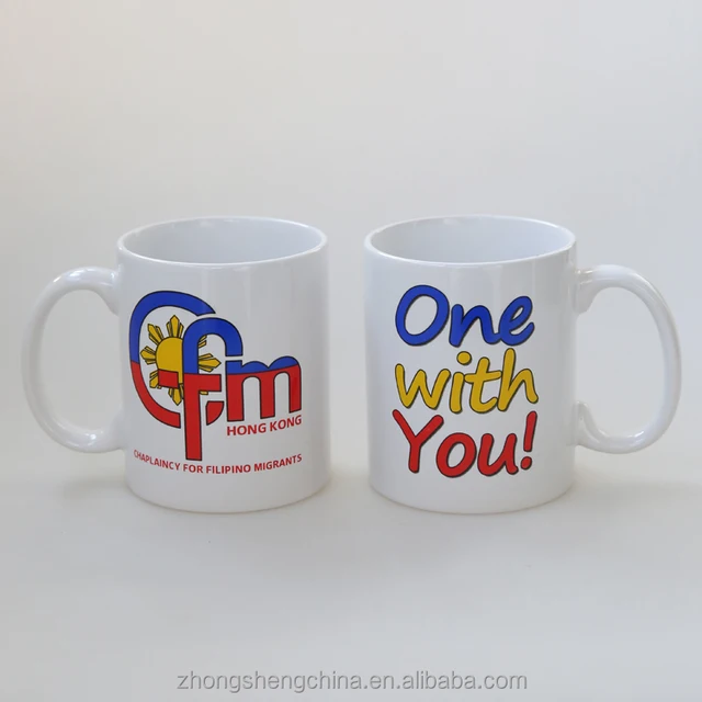 11oz white coated sublimation ceramic printed mugs