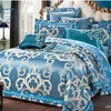 XWLB244 2017 Europe style noble jacquard imitated silk bedding set