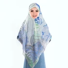 Wholesale Malaysia Muslim Style Woman Hijab Printed 140*140cm