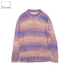 woman fashion style hollow out soft multicoloured oversized loose knit sweater