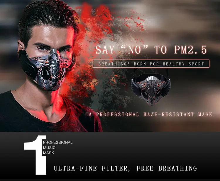 Lead-Out Anti Pollution Mask Bone Conduction Headphones Wireless BT 4.0 Smart Masks - ANKUX.COM