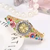 Hot selling Lady Diamond retro Flower Bracelet Fashion Quartz Watch