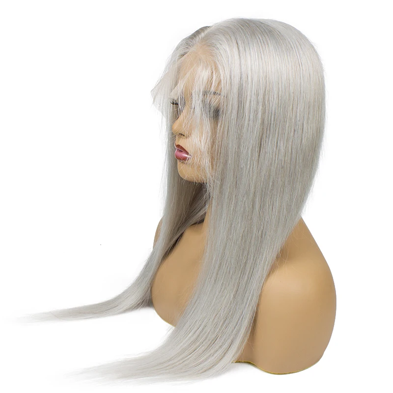 Morein Hot Selling Grey Color Silky Straight Full Lace Hair Wigs Bleached Knots For Black Women Brazilian Human Hair
Morein Hot Selling Grey Color Silky Straight Full Lace Hair Wigs Bleached Knots For Black Women Brazilian Human Hair