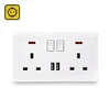 Universal Wall Socket 2 USB Chargers Power Outlet for US UK EU Electric Port