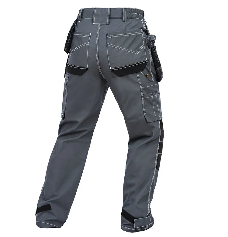 Men working pants multi-functional pockets work trousers with knee pads high quality wear-resistance worker mechanic cargo pants (7)