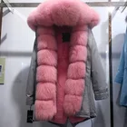 Fashion warm Rex rabbit fur lining with real fur collar women hood jacket fur lining coats