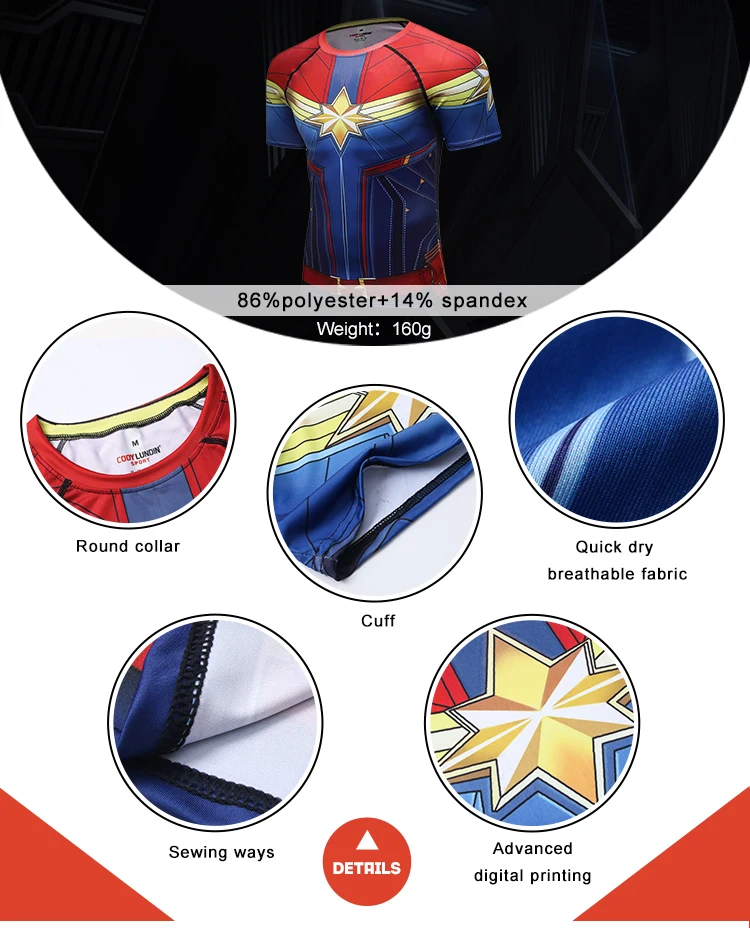 newest superhero clothes custom endgame compression 3d t shirts