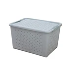 Quite Fashionable Home Usage Plastic Shoe Storage Box Toy Storage Box Laundry Basket With Lid