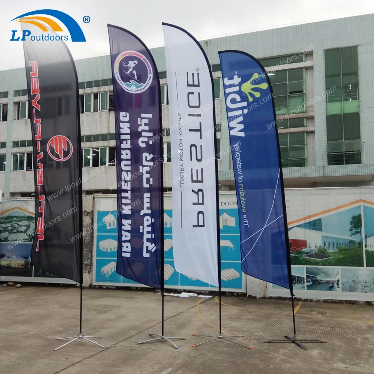 Cheap Promotional Feather Flag Banners For Outdoor Display Trade