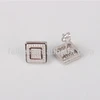 Cheap brassIced out square hip hop mens earrings