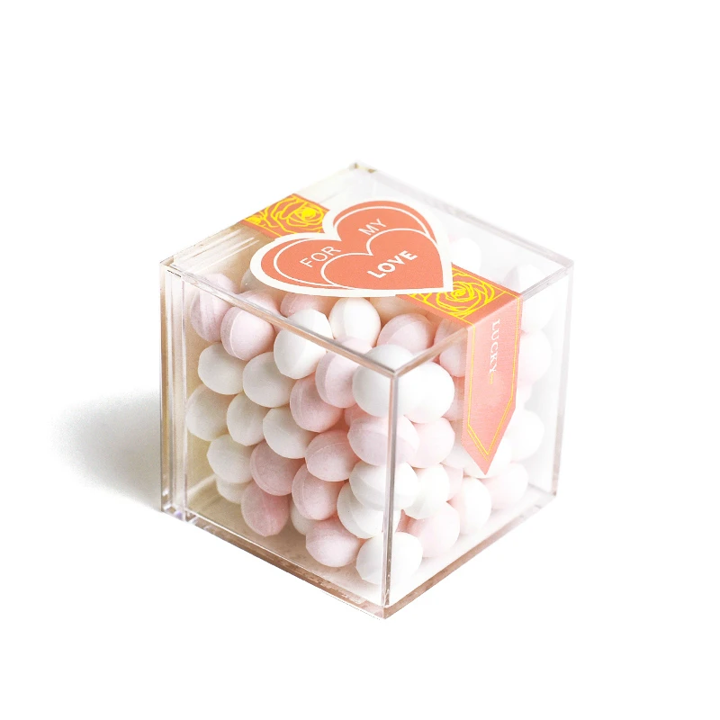 clear wedding cheap candy box 5.5x5.5x5.5cm sweet box (sticker and candy not include), Clear box, or some other color if you need
clear wedding cheap candy box 5.5x5.5x5.5cm sweet box (sticker and candy not include), Clear box, or some other color if you need
