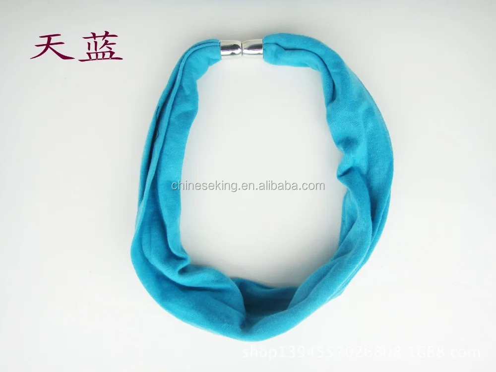 New fashion polyester magnetic clasps scarf for 2016 Christmas promotion products