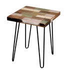 New Design recycled wood Best Living Room Corner C Shape Sofa Side Coffee End Table