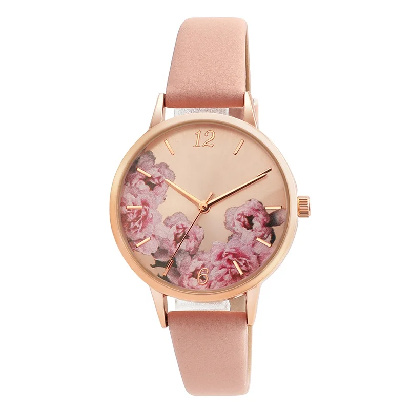 alloy lady elegant watch flower new style fashionable polished gold case pu leather strap
alloy lady elegant watch flower new style fashionable polished gold case pu leather strap