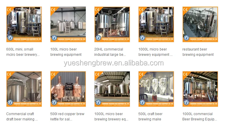Stainless Steel 500l Micro Brewery Craft Beer Brewing Equipment