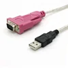 1.5M Transparent USB 2.0 to DB9 9 Pin RS232 Serial Connector Adapter Cable