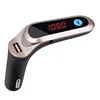 car charger mp3 music player car fm transmitter bluetooth receiver with USB Charger LED display