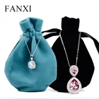 FANXI Wholesale China Factory Custom cotton jewelry pouches cosmetic pouch bag