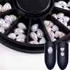 Fast Shipping Mixed Size Semi-circle 3d Nail Art Decorations Gradient Flatback Studs pearl nail beads