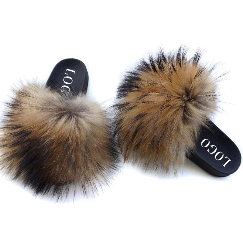 Explosion models female raccoon fur slippers summer fashion outer wear non-slip flat fur slippers, Customized color
Explosion models female raccoon fur slippers summer fashion outer wear non-slip flat fur slippers, Customized color