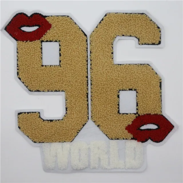 Trade Assurance factory custom patches chenille letters embroidered patch
