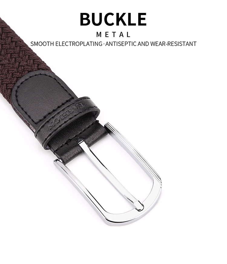 khaki braided belt
