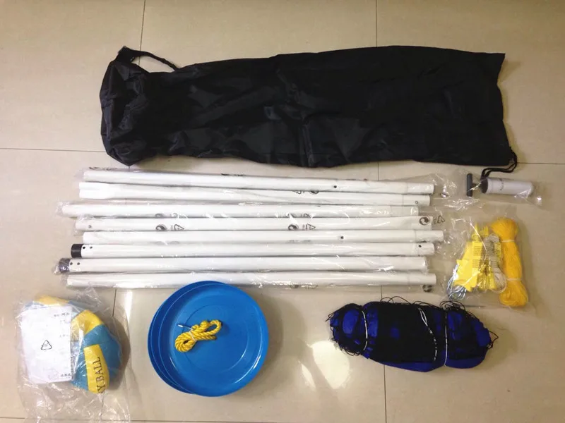 Sports Recreational Volleyball Set Beach Volleyball Set Beach Sport Toy (Adjustbale Pole ,net + w/carrying bag )